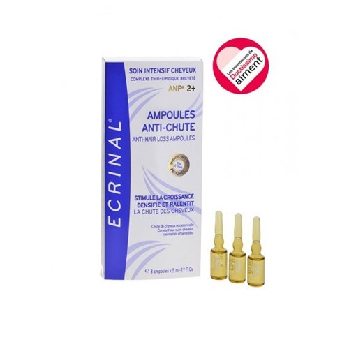 ECRINAL SOIN INTENSIF CHEVEUX ANP 2+ AMPOULES ANTICHUTE Ampoule capillaire, traitement antichute, bt 8