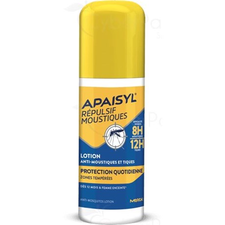 APAISYL Répulsif Moustiques, Protection Quotidienne zones tempérées, lotion spray 90ml