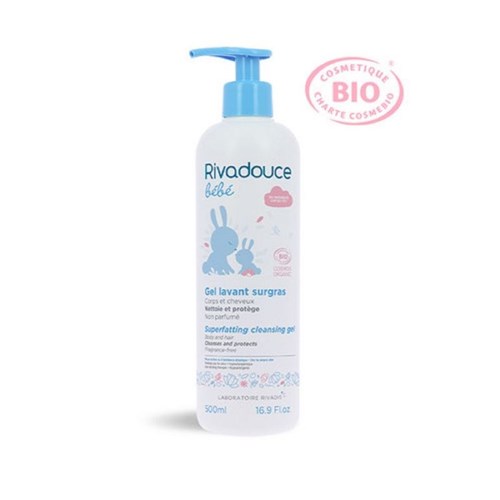 RIVADOUCE BEBE BIO Ultra Rich Cleansing Gel 500ml - Newborn Hair and Body