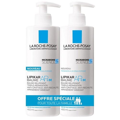 LIPIKAR AP+M Balm for Atopic Eczema-Prone Skin 2 X 400ml