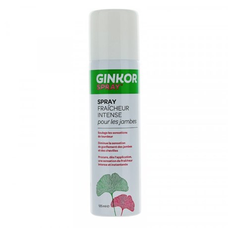 GINKOR SPRAY FRAÎCHEUR INTENSE, Spray rafraîchissant pour les jambes à base de Ginkgo biloba. - spray 125 ml