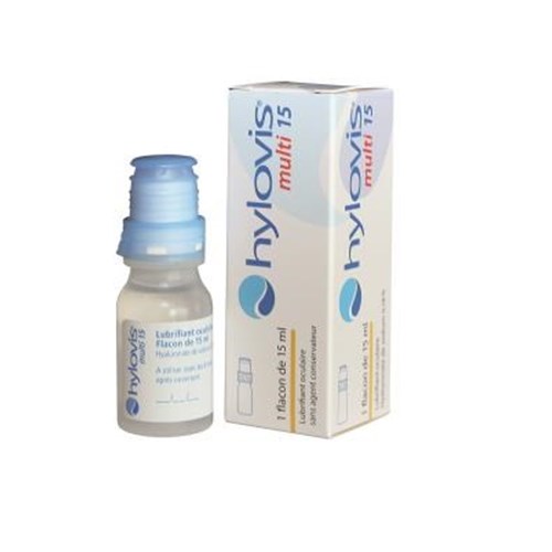 HYLOVIS MULTI 15 Solution oculaire stérile de hyaluronique de sodium à 0,18 %, fl 15 ml