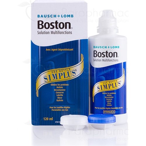 BOSTON Simplus, Multi-Action Solution, Rigid Lenses, 120ml Bottle