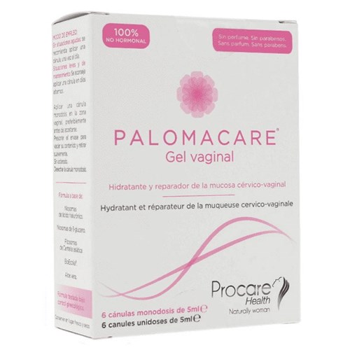 PALOMACARE, gel vaginal hydratant et réparateur, 6 canules de 5ml