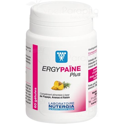 ERGYPAÏNE PLUS, Gélule, complément nutritionnel enzymatique. - bt 60