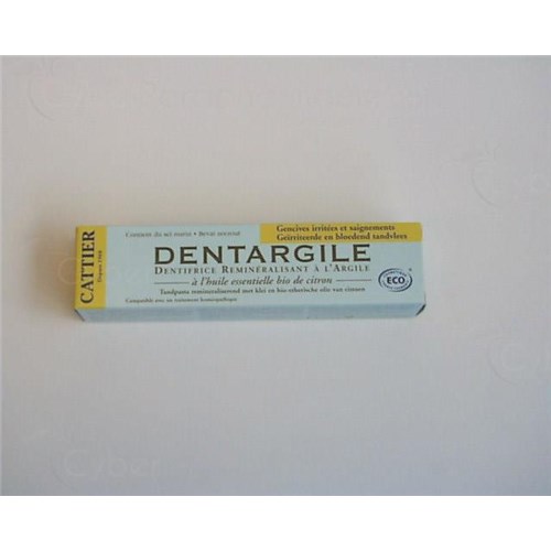 DENTARGILE, Pâte dentifrice à l'huile essentielle de citron bio. - tube 100 g