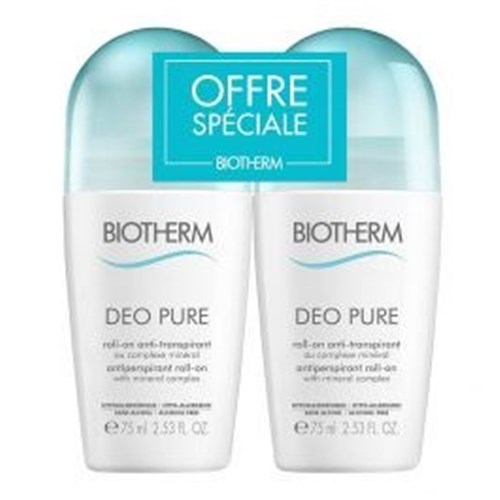 DEO PURE - ROLL-ON Lot de 2 x75 ml BIOTHERM