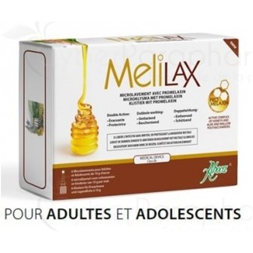 MELILAX Microlavement avec Promelaxin 6 Microlavements pour adultes et adolescents de 10 g chacun