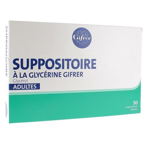 SUPPOSITORIES GLYCERINE ADULT, box of 50 in bulk