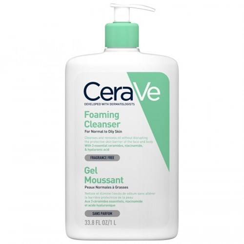 FACE AND NECK FOAMING GEL NORMAL TO OILY SKINS 473 ML CERAVE