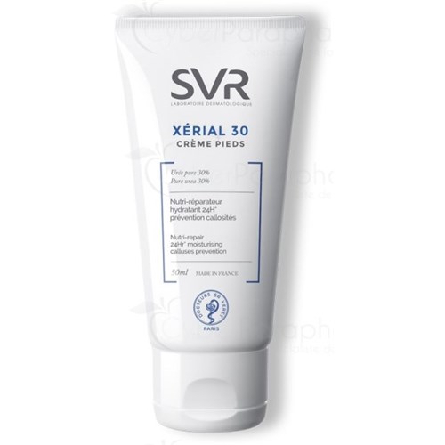 SVR nutri-repair XERIAL 30 FOOT CREAM, podiatry Cream 30% pure urea. - Tube 50 ml
