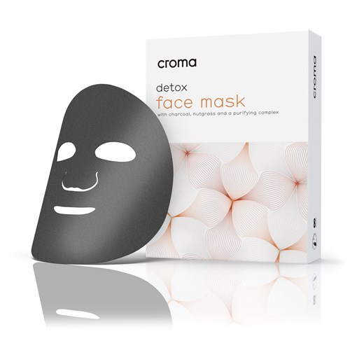 Detox Face Mask Masque détox à l'acide hyaluronique, au cyperus et charbon Croma