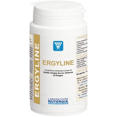 ERGYLINE, Capsule, complément alimentaire aux acides gras essentiels. - pilulier 100