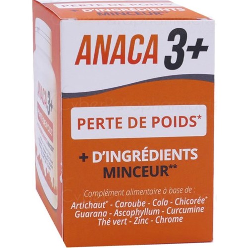 Anaca 3+ Perte de poids + d'ingrédients minceur 120 gélules