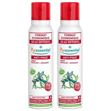 REPELLENT AND SOOTHING ANTI-MOSQUITO SPRAY 2X200ML PURESSENTIAL ANTI-SPOKE
