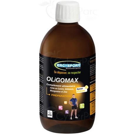 ERGYSPORT OLIGOMAX, Solution buvable, complément alimentaire aux sels minéraux et oligoéléments. - fl 500 ml