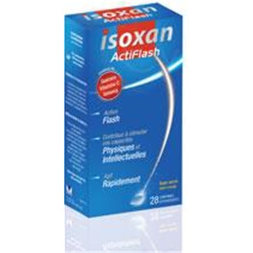 ISOXAN ACTIFLASH, Comprimé effervescent, complément alimentaire stimulant, action flash. - bt 28