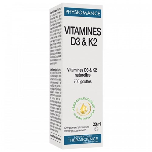 PHYSIOMANCE VITAMINES D3 & K2 Flacon de 20 ml Therascience
