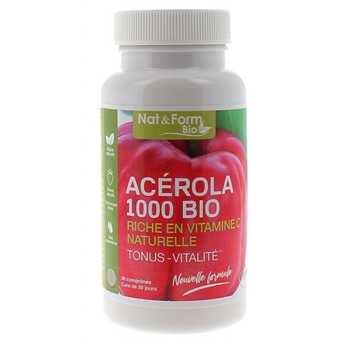 Acerola 1000 Bio - 30 tablets NAT & FORM