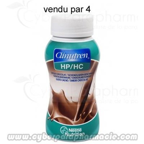 Nestle CLINUTREN HP/HC Liquide lacté hyperprotéiné et hypercalorique (4x200ml)