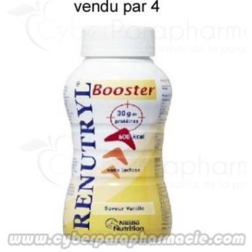 Nestle RENUTRYL BOOSTER Liquide lacté hyperprotéiné et hypercalorique (4x300ml)
