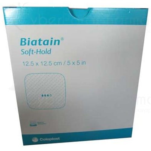BIATAIN SOFT, HOLD CONTACT - Pansement hydrocellulaire microadhérent et très absorbant. 17,5 cm x 17,5 cm (ref. 334190) - bt 10