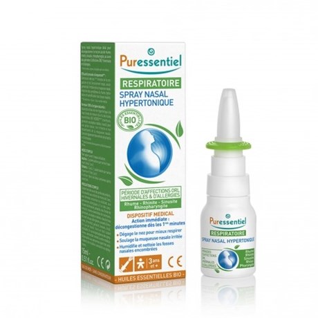 PURESSENTIEL BREATHING SPRAY NASAL Respiratory Spray with essential oils. - 15 ml spray