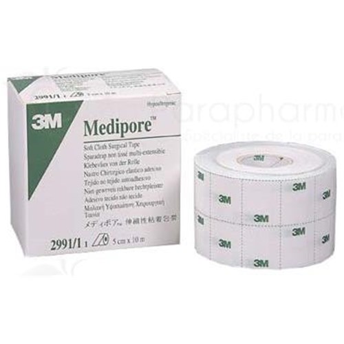 Medipore, Plaster multiextensible, pre-cut, non-woven hypoallergenic. 5 m x 15 cm roll (ref. 2966 / P) - unit