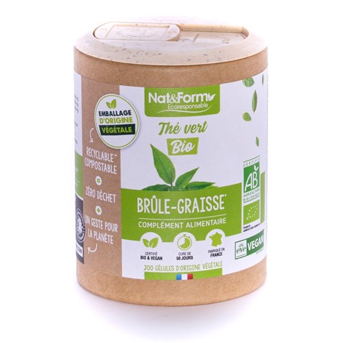 Organic Green Tea Fat burner 200 Nat & Form capsules