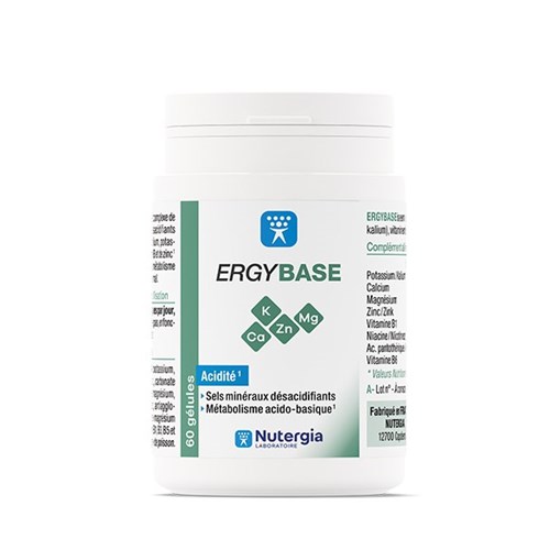 ERGYBASE Capsule deacidifier dietary supplement. - Pillbox 60
