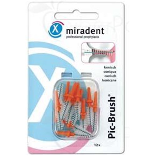 Miradent PIC BRUSH - Brush interdental parts, conical - bt 12