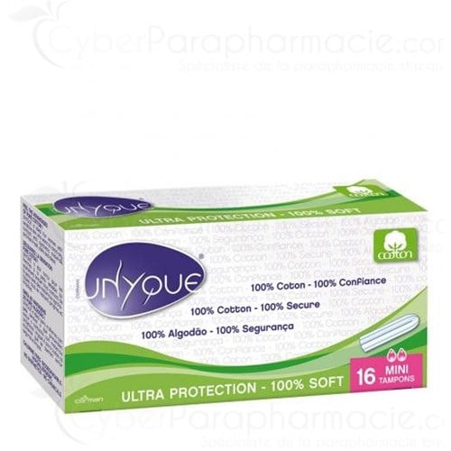 UNYQUE, ultra-protective pads 100% cotton MINI box 16