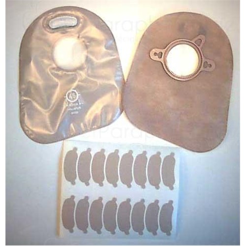 CONFORM 2 POCHE FERMÉE, Poche fermée Midi, système 2 pièces, avec filtre. anneau 45 mm, beige (ref. 24400) - bt 50